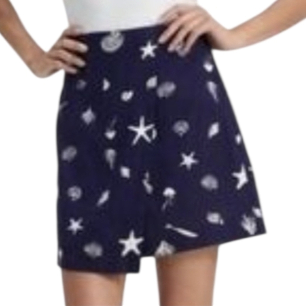 NWT A New Day Seashell Blue Dark Blue Skort with White Accent (SIZE:12)
